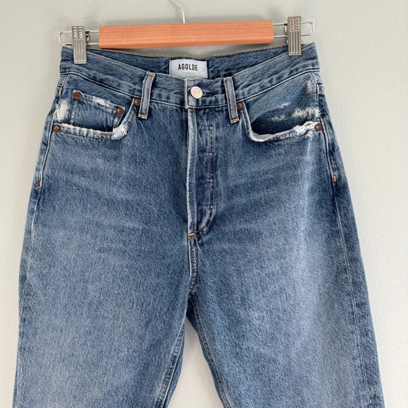 Agolde Riley High Rise Straight Crop - Picture 6 of 14